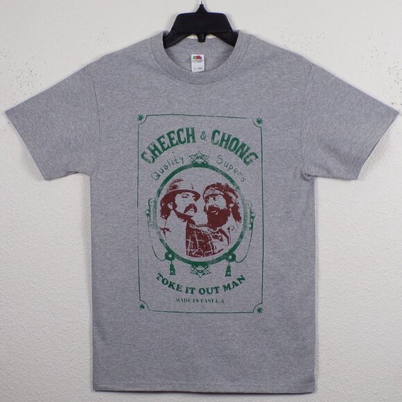 New "Cheech & Chong Toke It Out" Zig Zag Unisex Silkscreen T-Shirt. Small–3XL - Picture 1 of 2